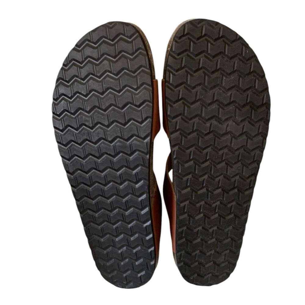 Cliffs by White Mountain Womens Size 10M Brown Faux Leather Sandals Cork Footbed - Picture 6 of 7